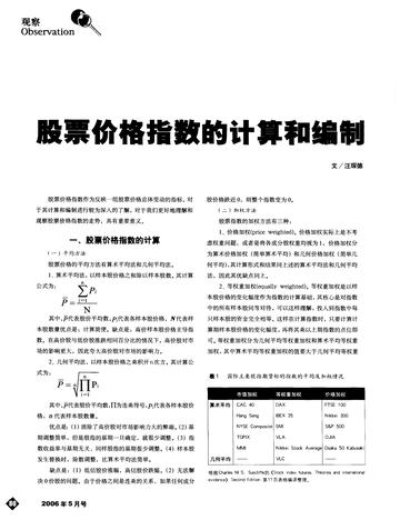 股票指數(shù)計算全解析指南